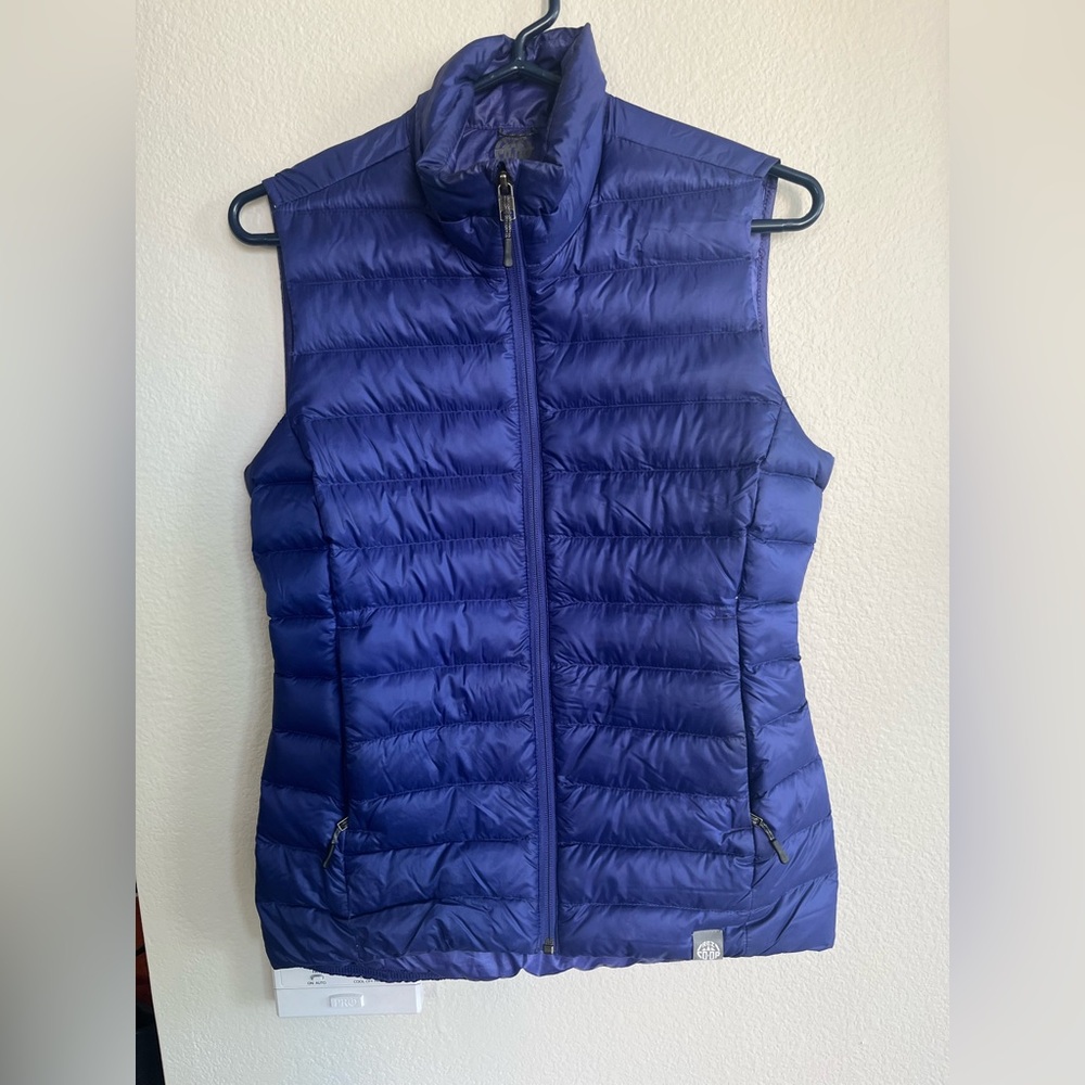 REI puffer vest, XS, purple